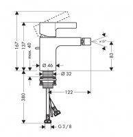 MONOMANDO BIDE METRIS S HANSGROHE